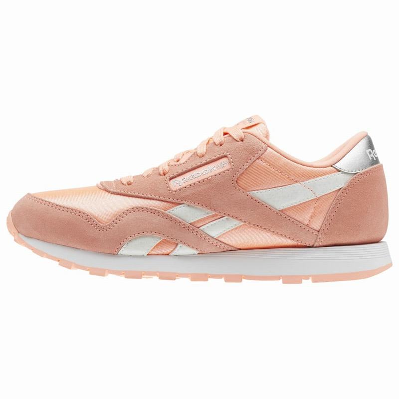 Reebok Classic Nylon Tenisky Dievcenske - Oranžové UQ8183SX